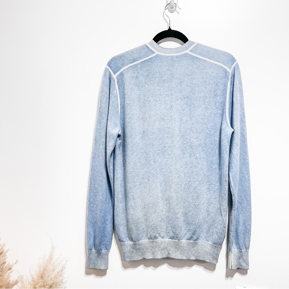 Club Monaco Mens Long Sleeve 100% Cashmere Pullover Sweater Sz S Heathered Blue - Picture 7 of 10